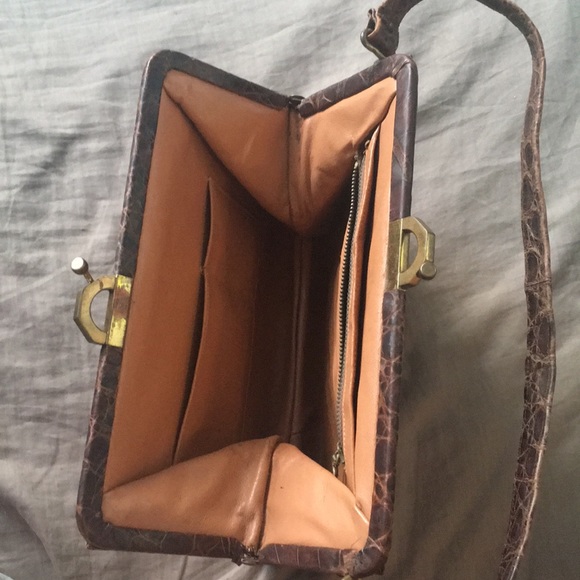 VINTAGE pre-1950s REAL alligator purse antique - Picture 2 of 2